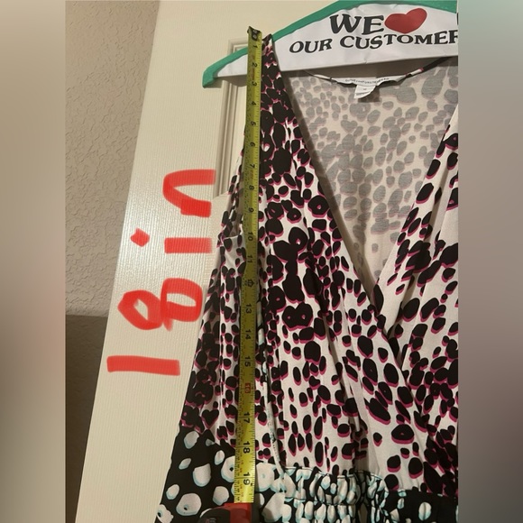 Diane Von Furstenberg Faux Wrap Animal Print Dress Size 10 - Picture 7 of 9